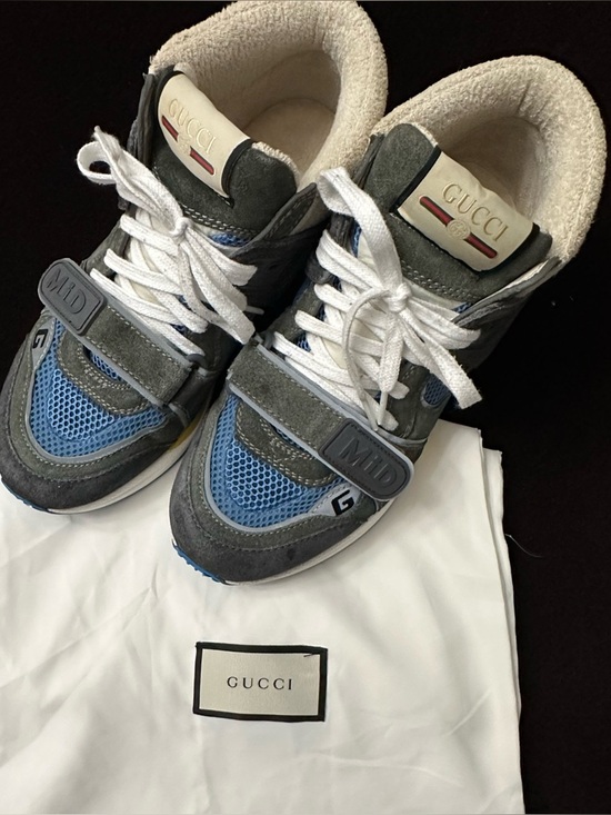 Gucci Other - Gucci Ultrapace Mid Sneakers - Black/Grey/blue size 6 1/2 with COA and dustbag